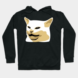 Table Cat Woman Yelling at a Cat Meme Hoodie